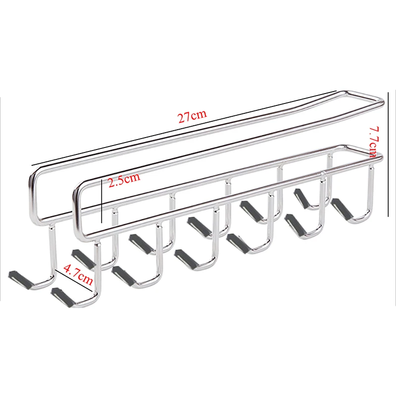 Нержавеющая сталь Крючки вешалка под полка винного Стекло держатель кружки