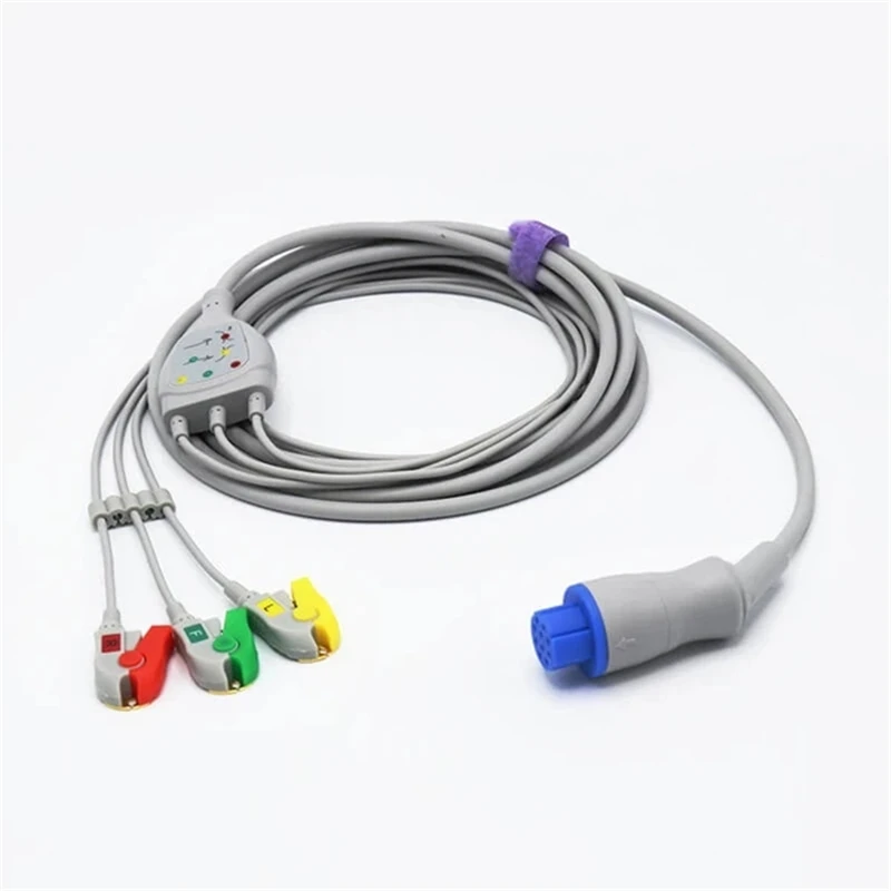 Совместимый 10 контактный кабель ECG Datex Ohmeda 3 провода разъем IEC/AHA|aha| |