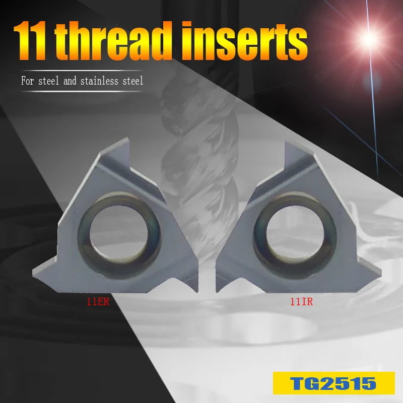 

10pcs/lot 11IR A55 11ER A60 Thread turning tools Internal turning tools carbide inserts thread blade for stainless steel/steel