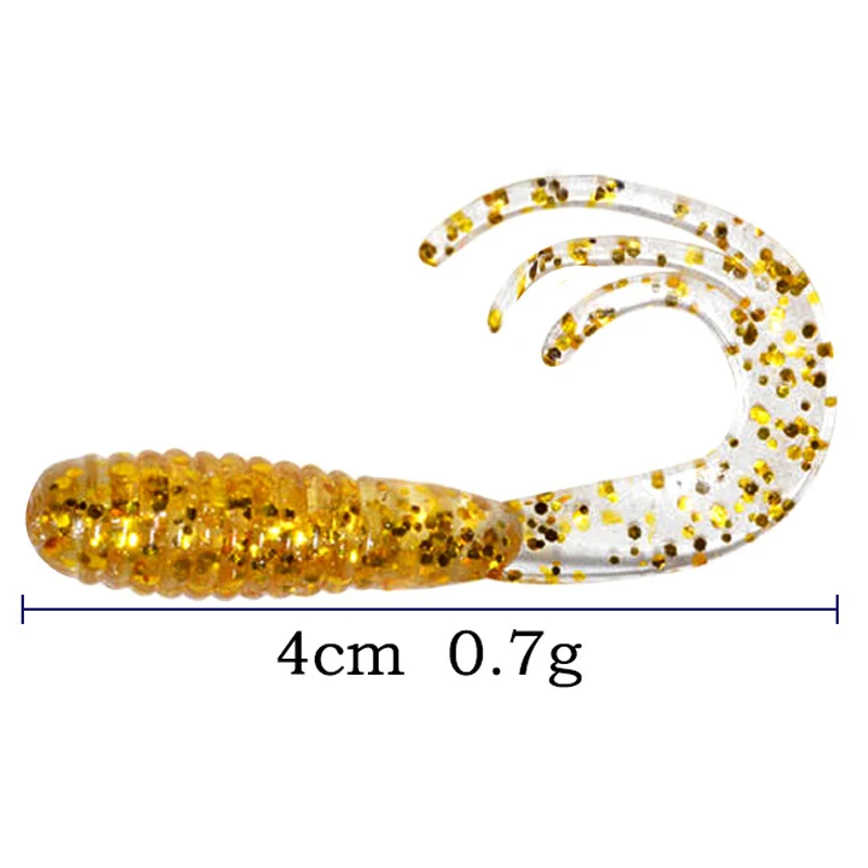 1/5 шт./лот Мягкая приманка с хвостом эльфа трезубцами 4 см 0 7 г Искусственные