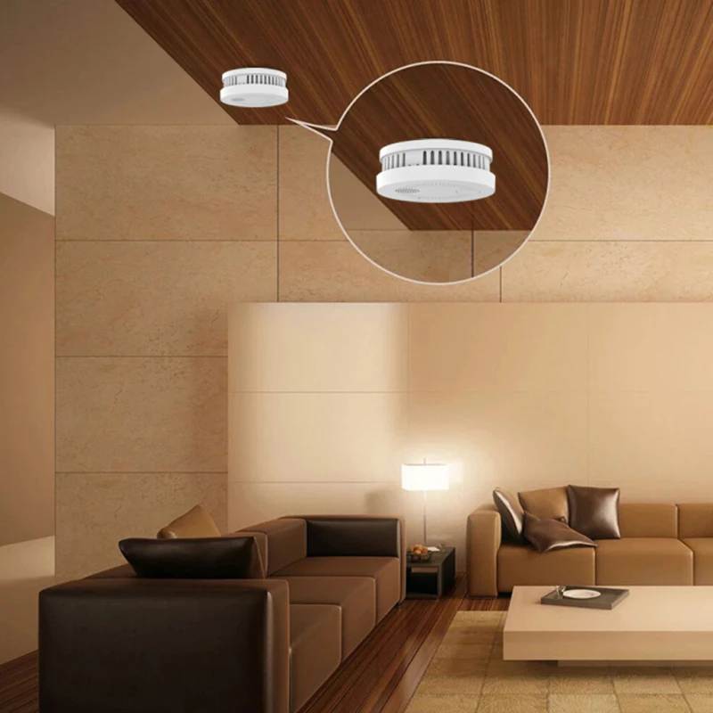 Tuya Smoke Detector Fire Alarm Mobile Phone APP Remote Monitoring Sensor Low Power 85dB Sound Work With ZigBee Gateway | Электроника