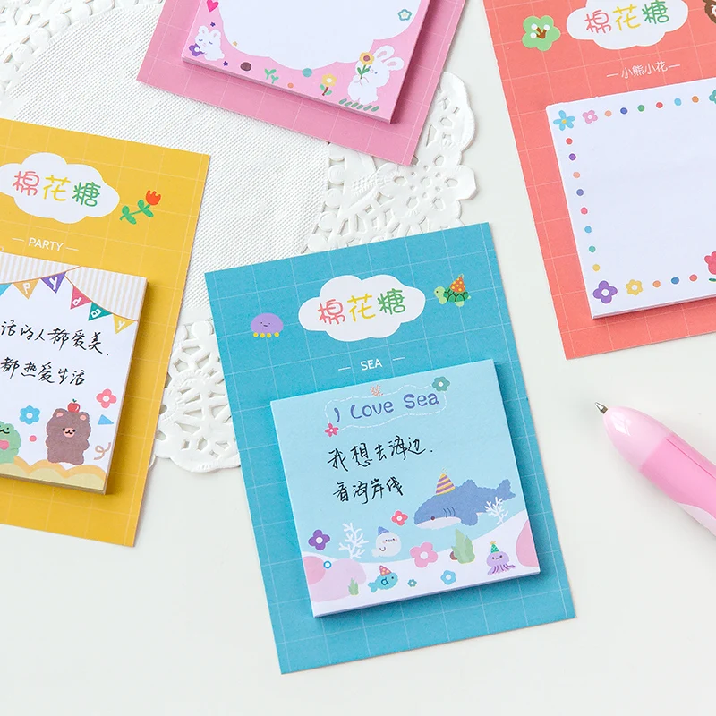 Милые животные креативные Липкие заметки портативный дневник блокнот для