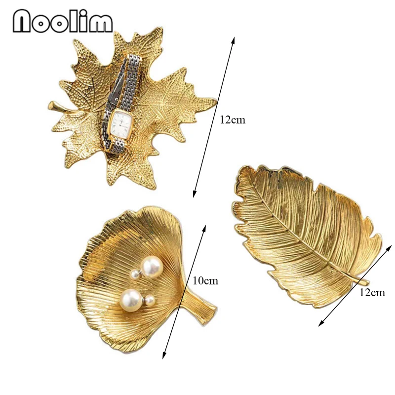 Скандинавские украшения для дома Золотая витрина с листком гинкго кольцо