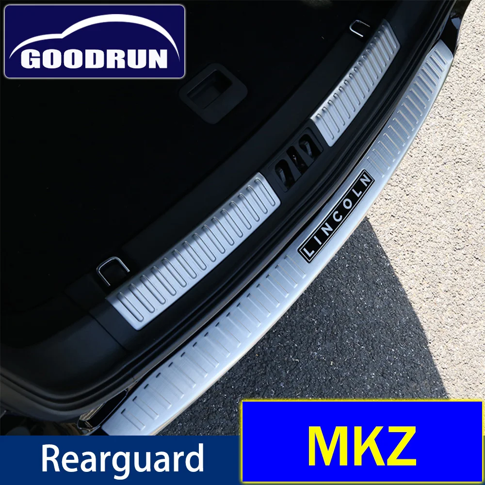 

For Lincoln MKZ Guard Tread Pedal Threshold Cover Bumper Protector Car Rear Trunk Door Sill Trim