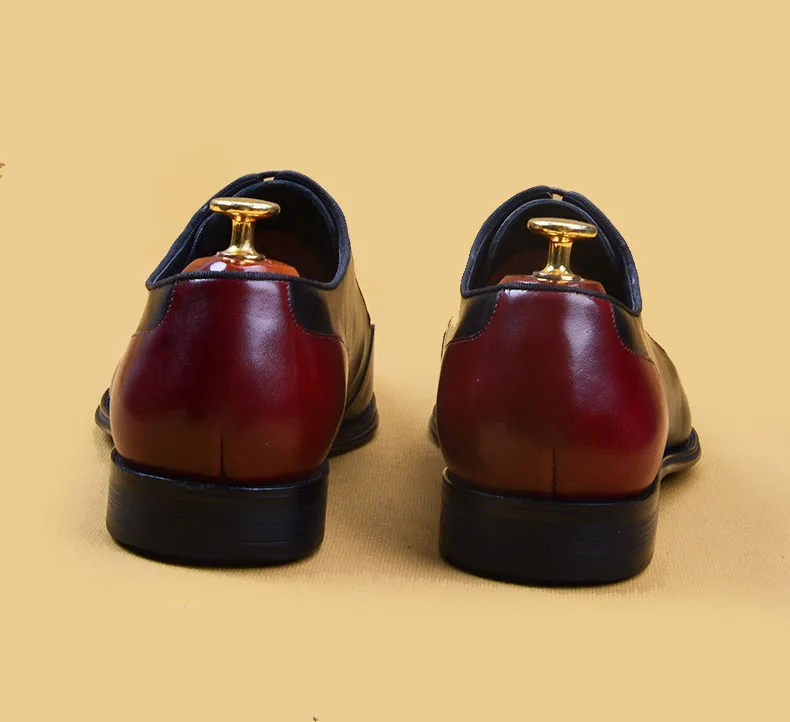 

Men Leather Shoes Genuine Leather Men Business Dress Classic Style Black Brown Lace Up Pointed Toe Shoes For Men Oxford Shoes