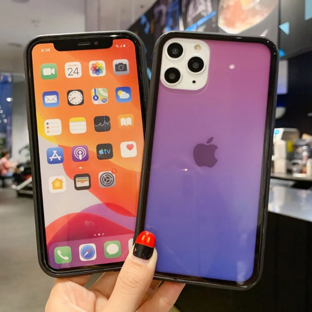 Роскошный противоударный силиконовый чехол для iPhone11 мобильный телефон Aurora