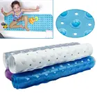 100x40 см сверхдлинный нескользящий коврик с присоской для ванны и душа и машинная стирка для ванной комнаты устойчивый к плесени антибактериальный