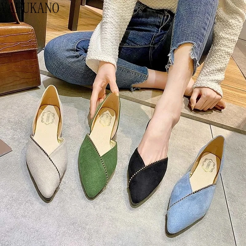 

Туфли-лодочки женские на среднем каблуке, с острым носком и V-образным вырезом