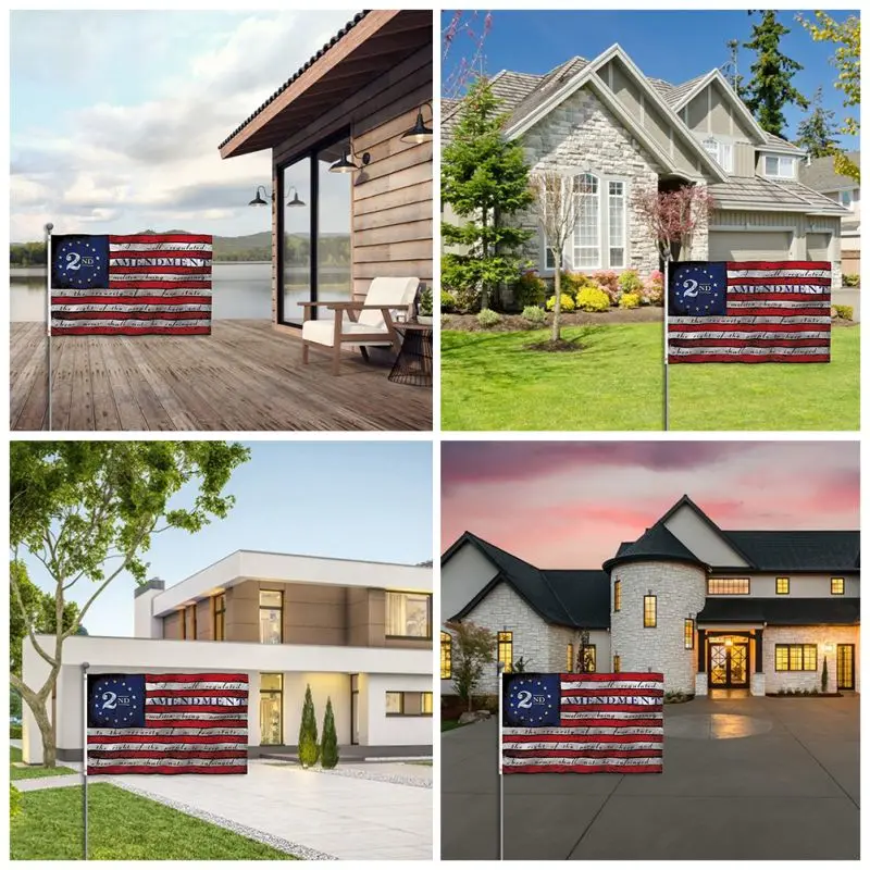 

Garden supplies for home pets Garden supplies for home pets Vivid Amendment 1791 Retro American Flag Polyester With Brass Washer