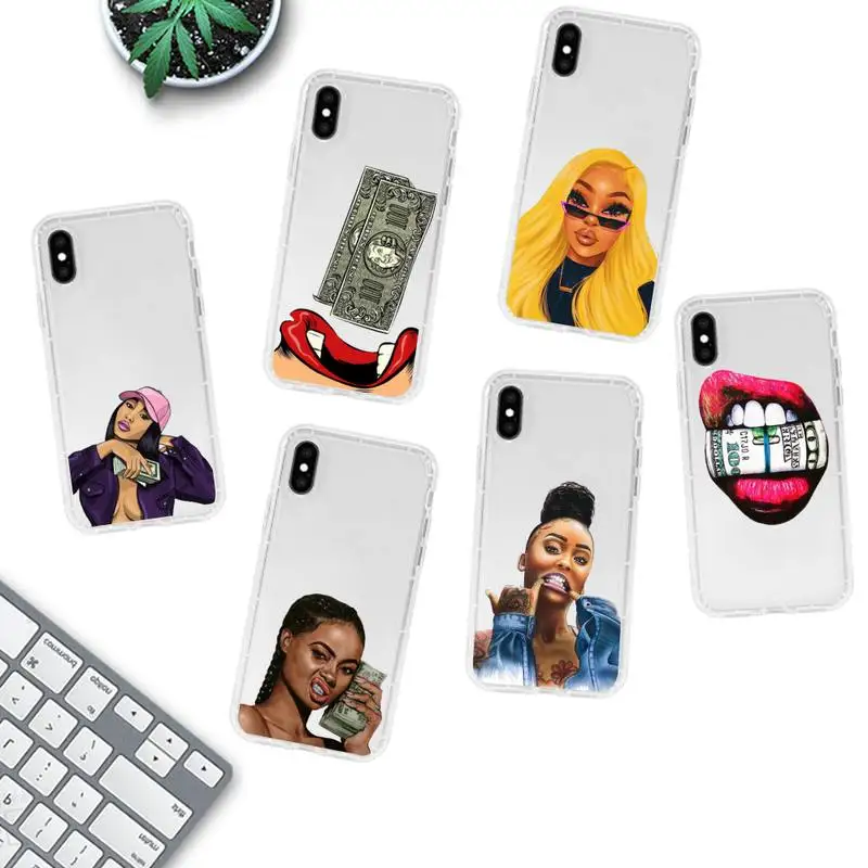 

Pink MAKE MONEY Not Friends Kash Black head Girl Phone Case for iPhone 11 12 13 mini pro XS MAX 8 7 6 6S Plus X 5S SE 2020 XR