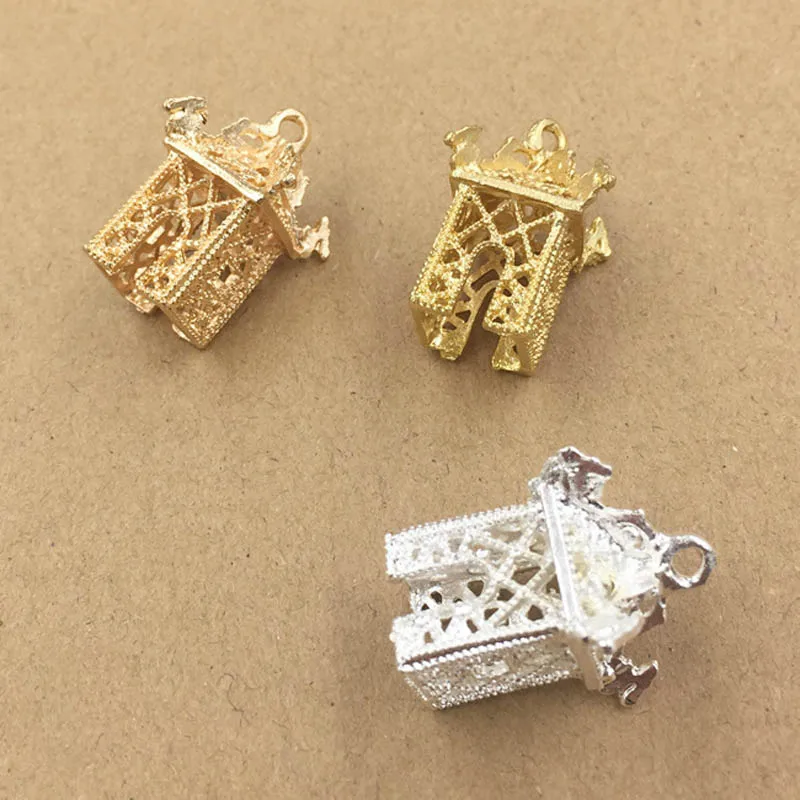 Филигранные металлические павильонные подвески поделки для женщин Эффектные