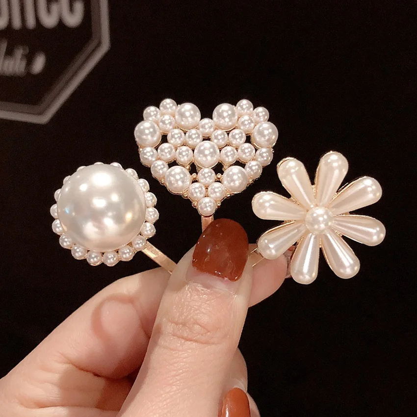 Женская заколка для волос AWAYTR 2 шт./компл. модная с жемчугом в корейском стиле