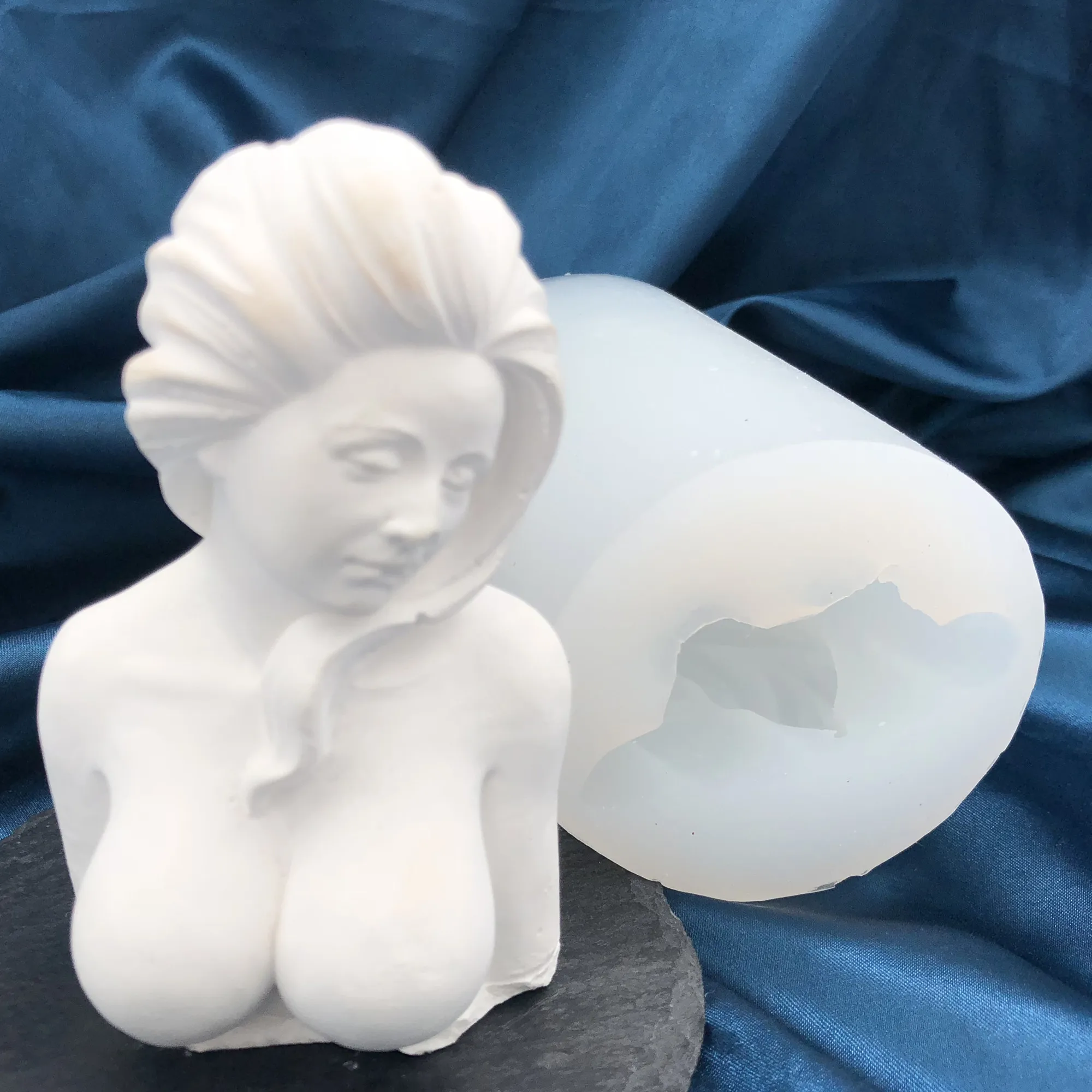 3D Silicone Sexy Lady Candle Mold Female Naked Torso Clay Soap Resin | Дом и сад