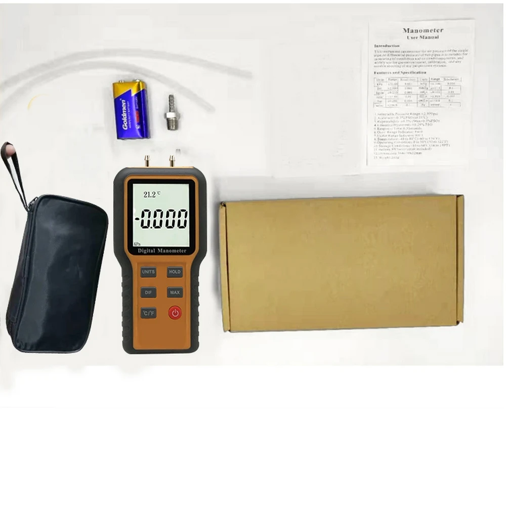 Цифровой манометр Ручной цифровой дифференциальный измеритель давления