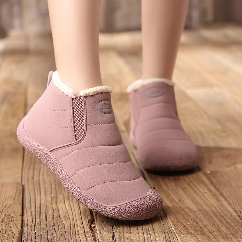 Водонепроницаемые зимние ботинки женская уличная зимняя обувь с меховой