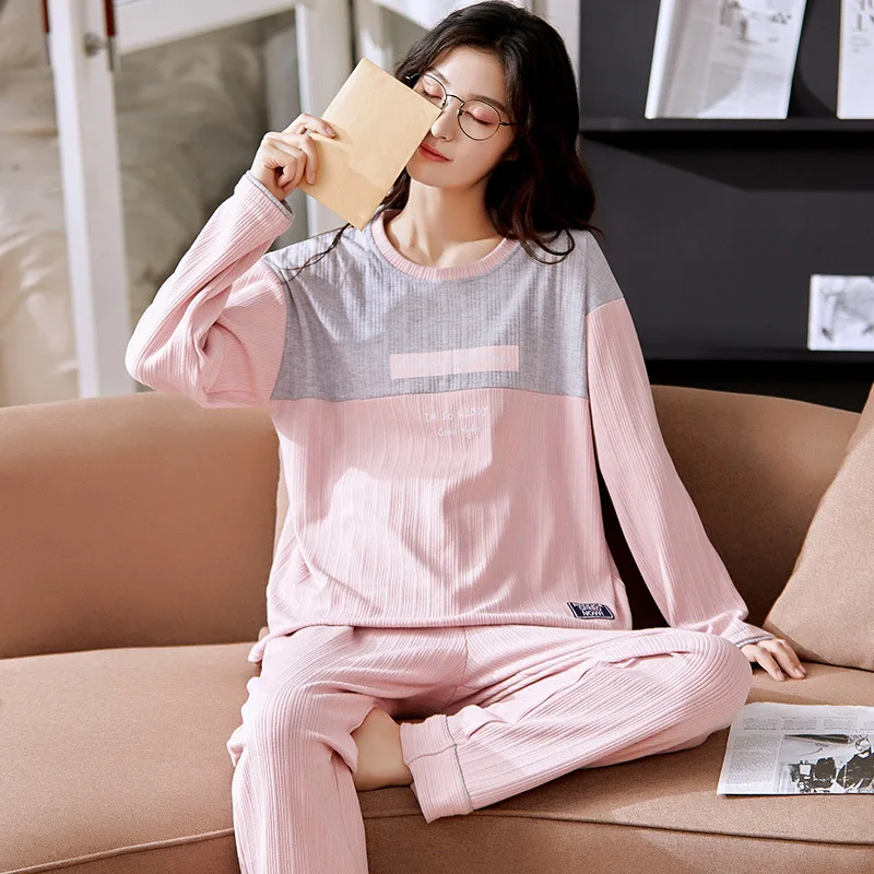 New Style Pajamas Ladies Autumn Winter Long-sleeved Pure Cotton Kawaii Cute Cartoon Sleepwear Suits Can Be Worn As Home Suits