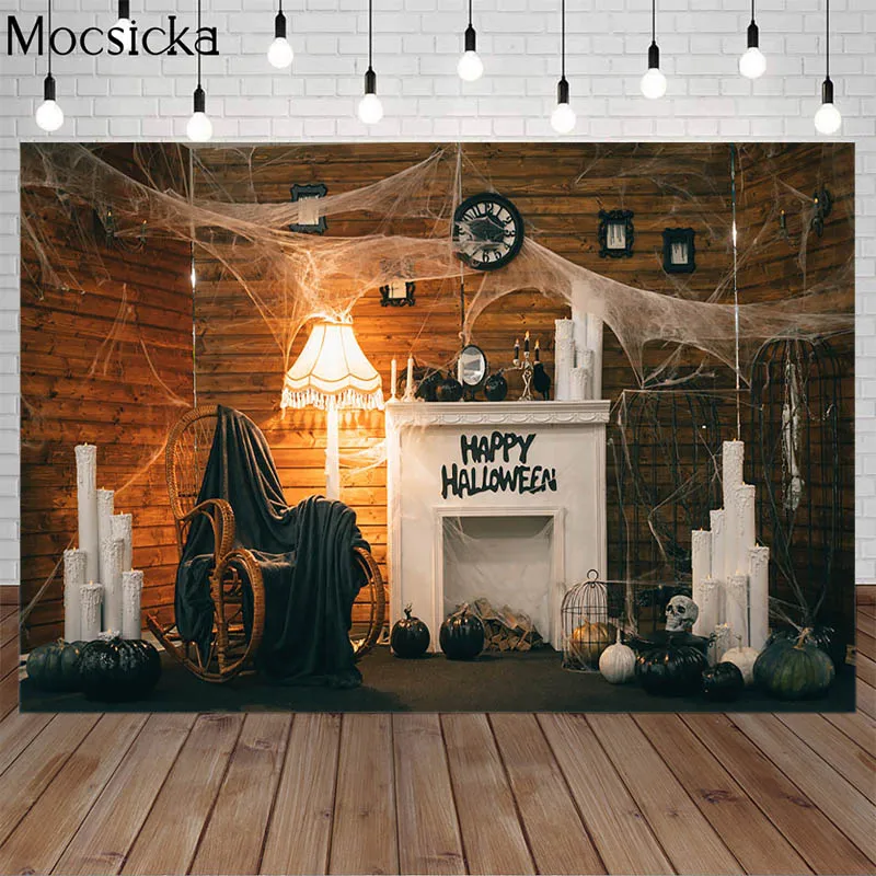 Осенний урожай тыквы фон в виде кленового листа паутина Декор счастливый для