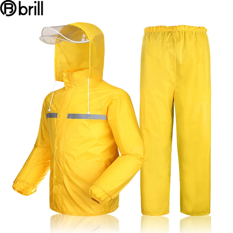 

Motorcycle Waterproof Raincoat Jacket Set Outdoor Travel Men Raincoat Combinaison De Pluie Moto Waterproof Suit Rain Gear 50