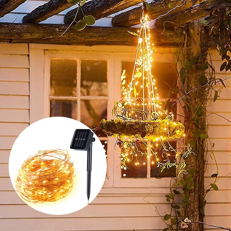 

100/200 Outdoor LED Solar Lamp String Lights Fairy Holiday Wedding Party Garland Solar Garden Waterproof for Home Led Decor