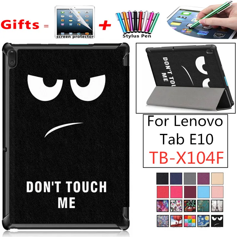 Для lenovo Tab E10 TB-X104F чехол с трехстворчатой откидной подставкой Магнитный чехол Tab E10 E 10X104 X104f Tablet TabE10 Тонкий чехол