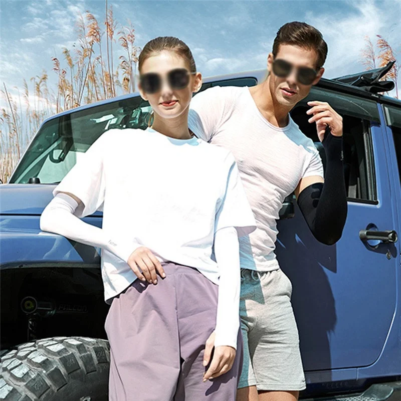 1 пара шелковых солнцезащитных манжет летние рукава для верховой езды бега