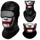 Шарф-гетра для Хэллоуина, тушь для ресниц клоуна, мотоциклетная маска для лица, дышащая Балаклава, туба, бандана, Спортивная Повязка на голову, лыжная маска