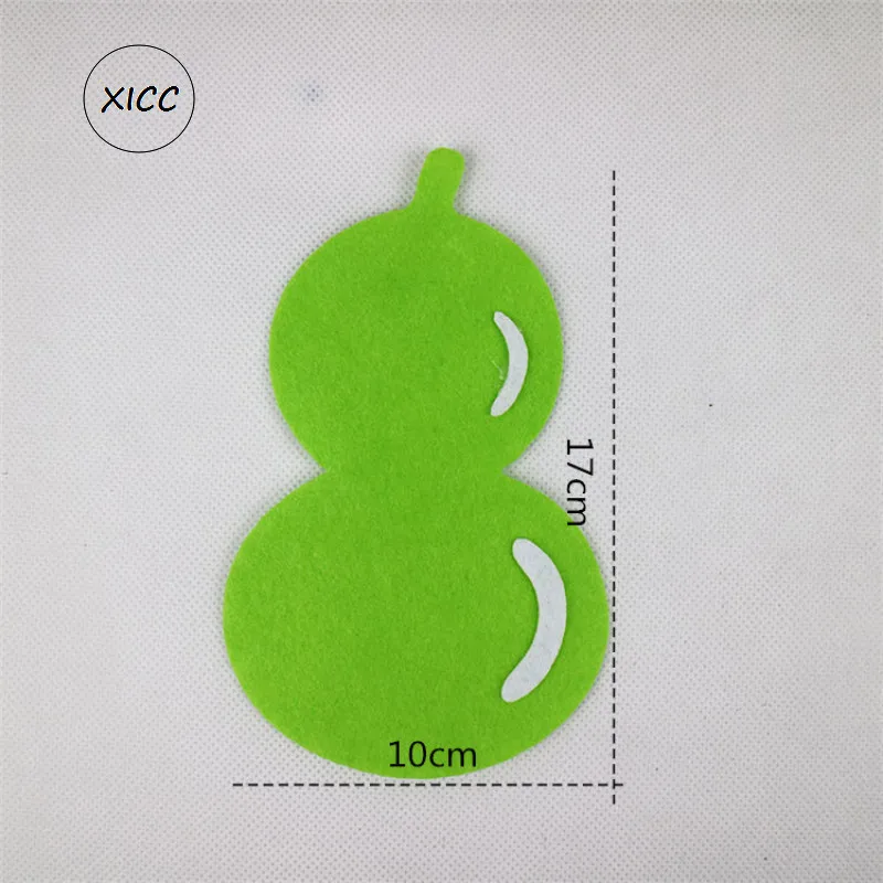 XICC Popular 7colors 10x17cm Cartoon Non-woven Gourd Paste Wall DIY Vilt Stof Sewing Dolls Craft Decoration Felt Pad Wholesale | Дом и сад