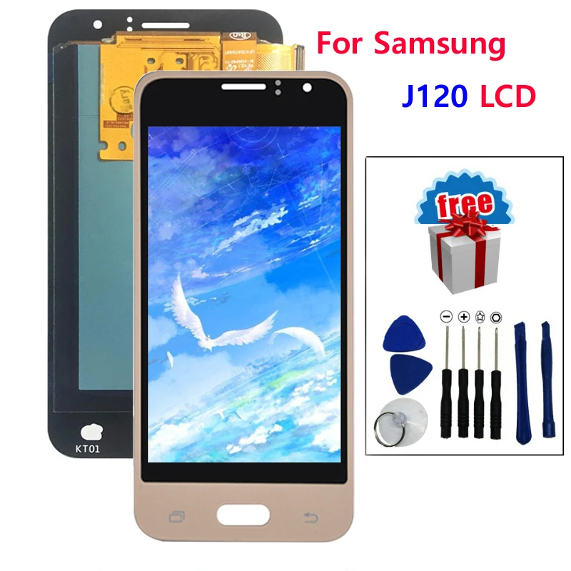 Без регулировки яркости для Samsung Galaxy J1 J120F J120DS J120G J120M J120H ЖК-дисплей + кодирующий