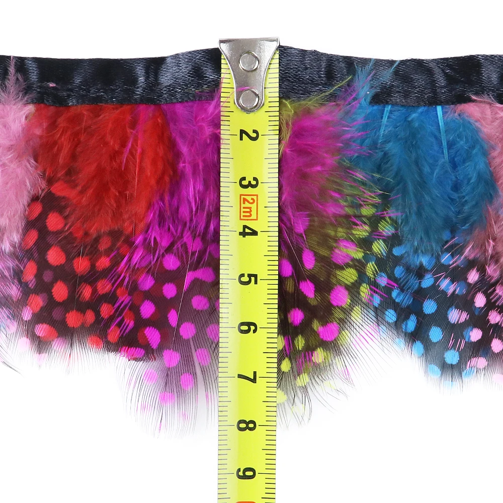 

Wholesale 10yard Pheasant Feathers Trim Guinea fowl Chicken Feathers 6-10cm Dress Decor Accessories Decorative plumes Crafts