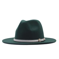 new arrival fashion retro fedoras top jazz felt wide brim hat belt decor autumn winter bowler formal hats cap outdoor