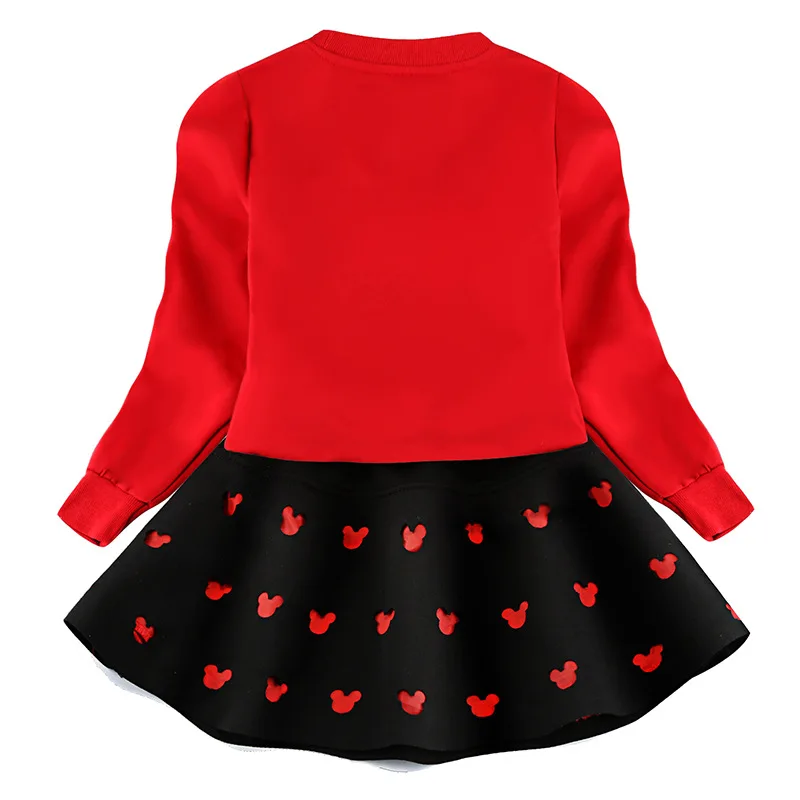 Комплект одежды для девочек с Минни и бантом Модная одежда маленьких футболка