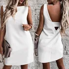 Женский сарафан с открытой спиной ZANZEA 2022, модное летнее Мини-Платье, Повседневные Вечерние платья, женское платье без рукавов