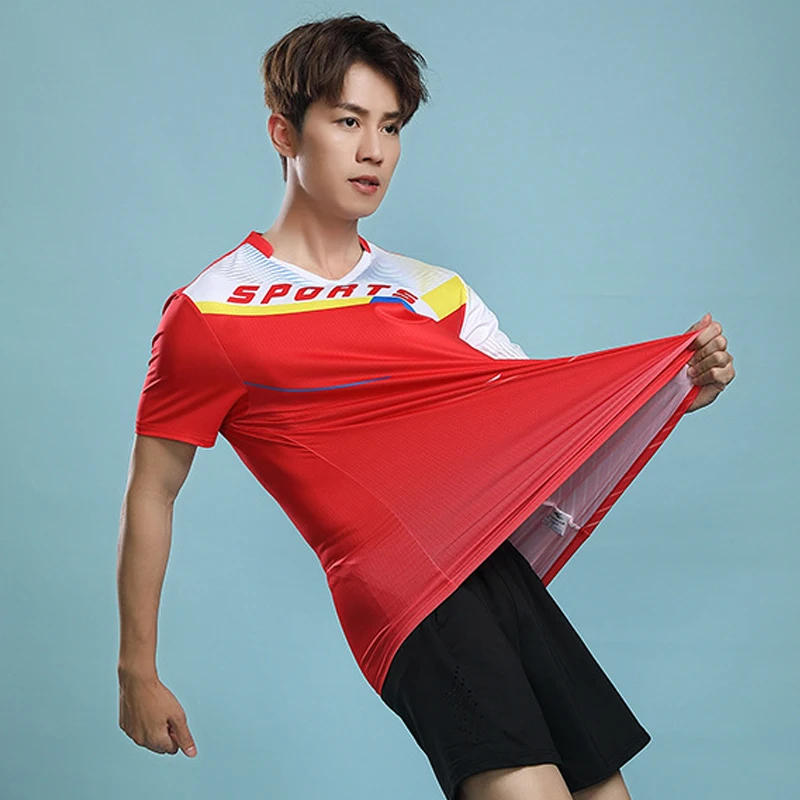 New Sports Badminton Shirt Short-sleeved Table Tennis T-shirt Competition Training Shirt Team Shirt -40