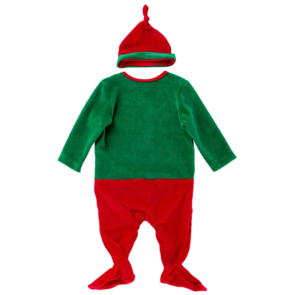 

1 Set Baby Jumpsuit Cartoon Santa Claus Jumpsuit Baby Xmas Clothing Hat