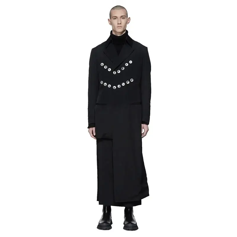 S ~ 7XL! Настраиваемая Новинка мужская мода сценический показ средняя и длинная