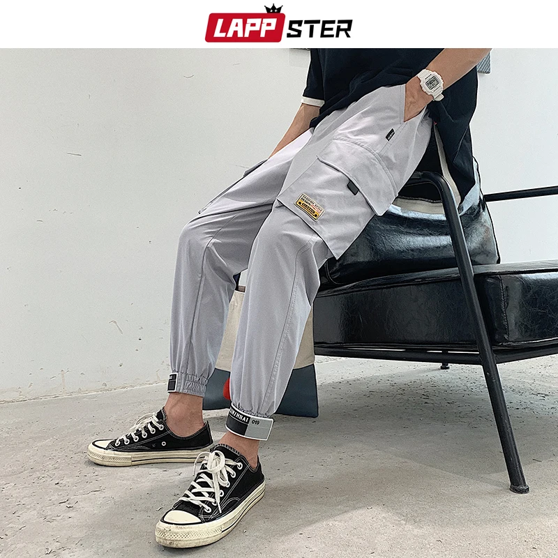 LAPPSTER Мужские Streetwear бегуны Брюки 2019 Mens Hip Hop Black Тренировочные штаны мужчины
