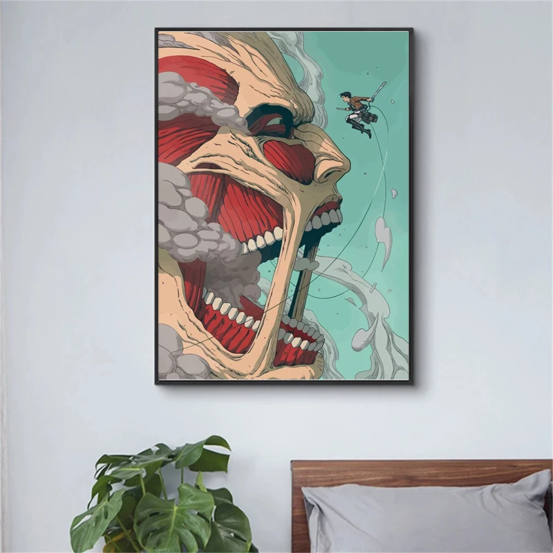 

Attack on Titan Anime HD Print Canvas Painting on the Wall Nordic Decorative Poster Prints Mural for Children's Room Decor Cuadr