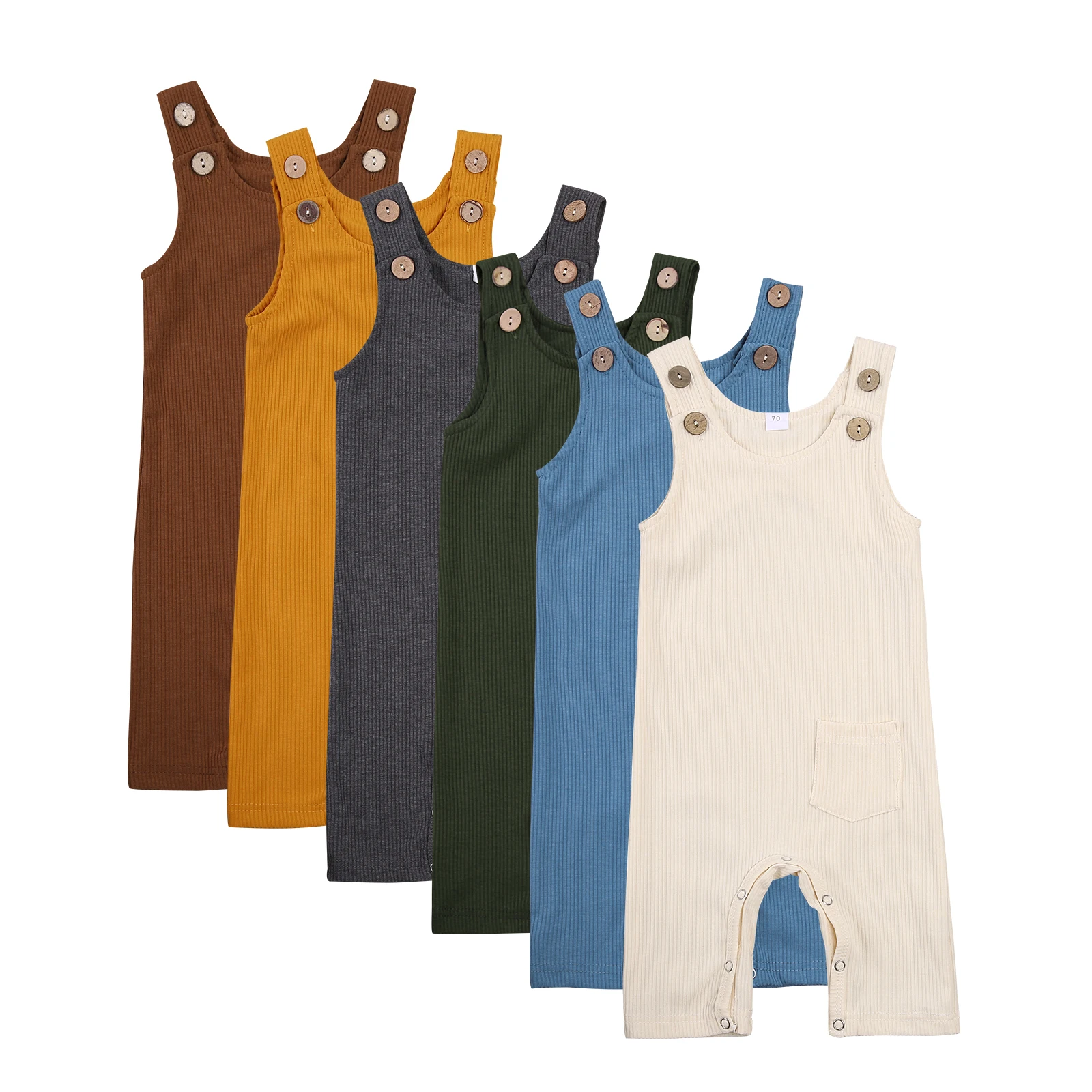 

Комбинезон Pudcoco для маленьких девочек и мальчиков 0-24 мес., летний детский комбинезон без рукавов с круглым вырезом для малышей, комбинезон, о...