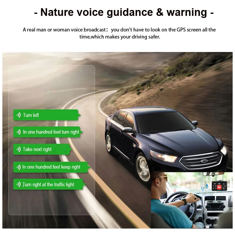 Фото Gps-навигатор Xgody, 7 дюймов, 256 м + 8 Гб, для грузовика, автомобильный Gps-Автомобильный навигатор, спутниковая навигация, сенсорный экран, бесплат... №4