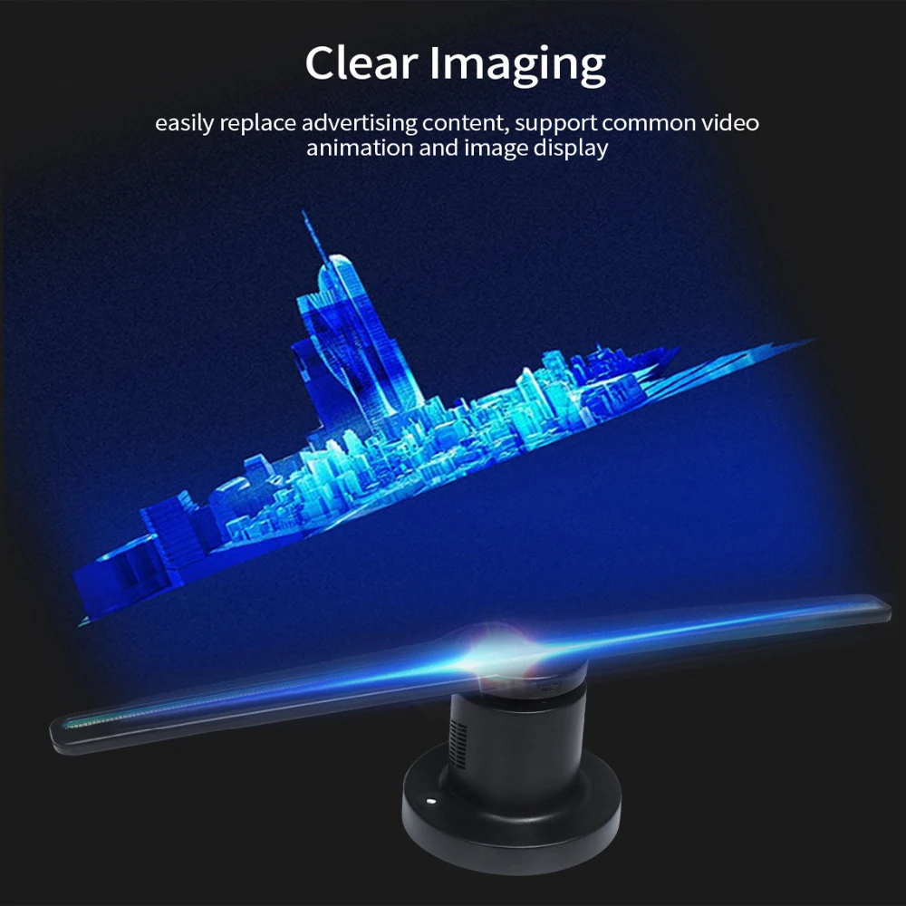 3D голографический рекламный дисплей HD проектор светодиодный портативный Wi Fi