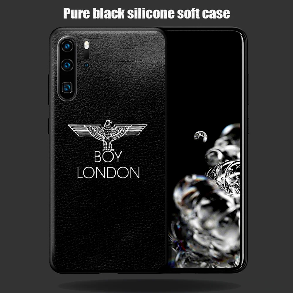 

London Fashion Brand Boy Phone Case For Huawei P Mate 10 20 30 40 Pro Lite Smart 2019 2021 black Cell Tpu Back Luxury Shell