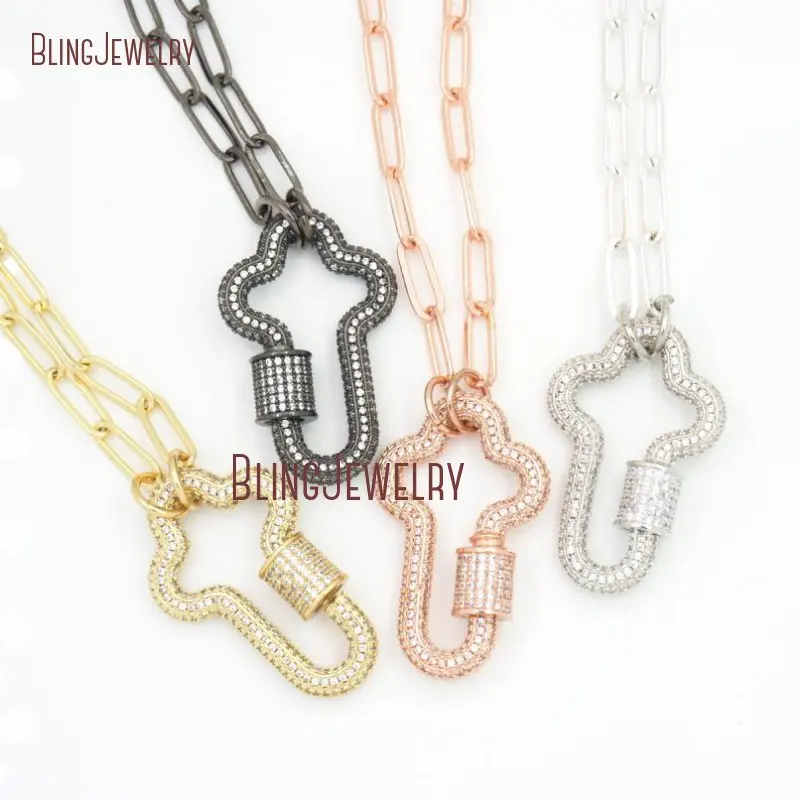 Comprar Cadena Llena De Oro Gargantilla Pavimentada Cruz Collar Cierre Con Rosca Cruz Mosquetón Collar NM30300