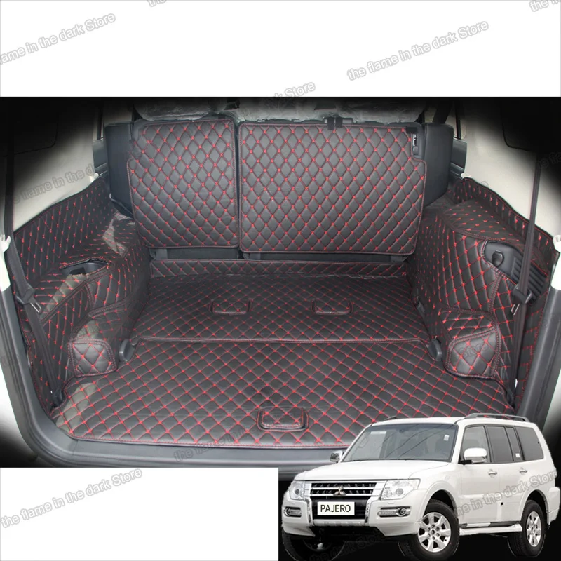 

leather car trunk mat cargo liner for mitsubishi pajero Montero Shogun 2006 2007 2008 2019 2014 2013 2012 2011 2010 2020 4 v80