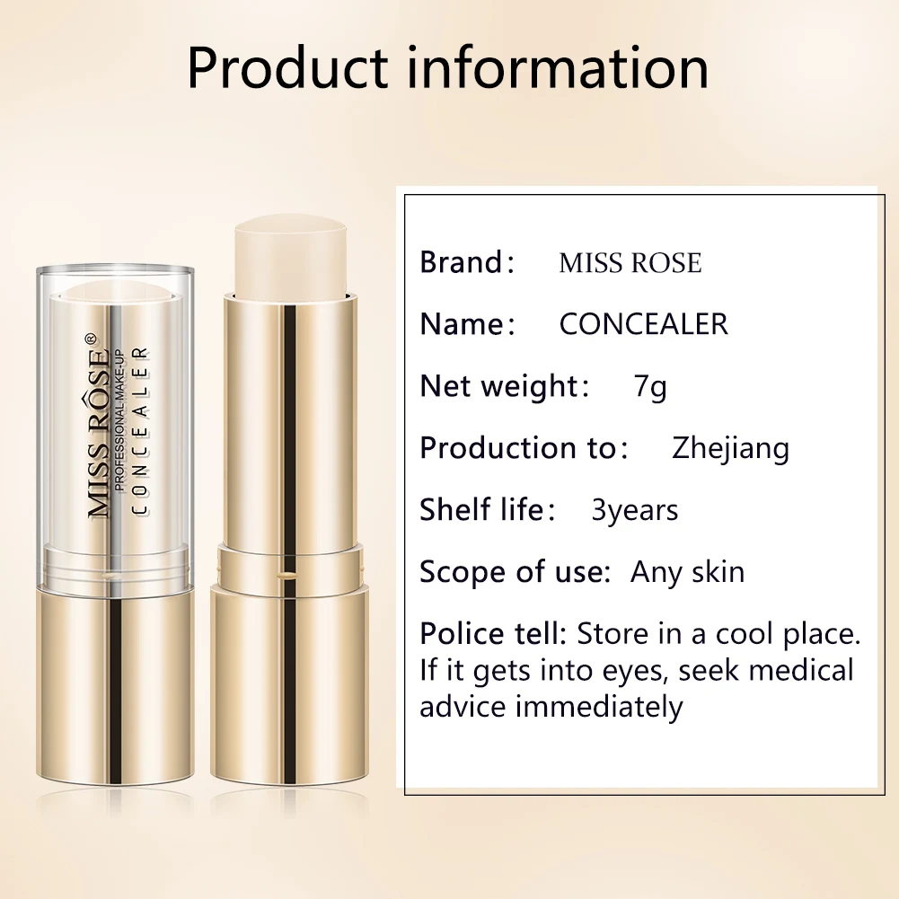 MISS ROSE консилер карандаш основа для макияжа полное покрытие контур лица крем