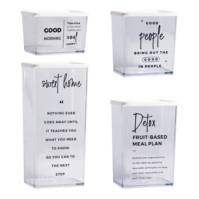 

Snacks Nuts Storage Bottle Plastic Candys Sugar Fresh Refrigerator Ssealing Box Multi - Function Cosmetic Storage S9S21S45