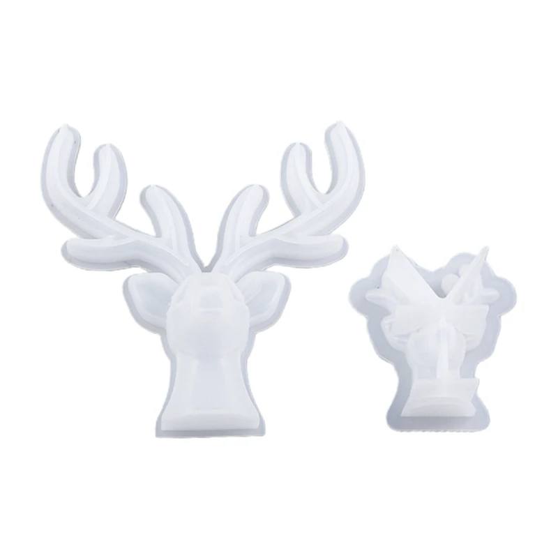

Deer Horns Decorations Crystal Epoxy Resin Mold DIY Crafts Making Tool Jewelry Storage Show Rack Silicone Mould