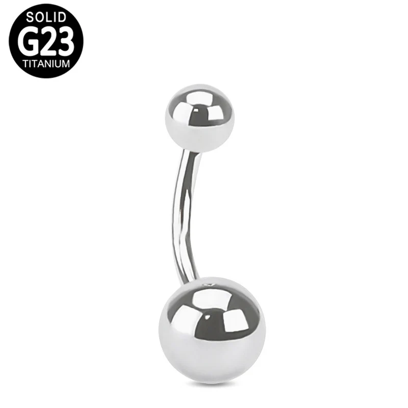 

G23 Titanium Navel Rings Bar Barbell Bellybutton Piercing Jewellery Belly Button Ring Women Body Piercing Jewelry Wholesale