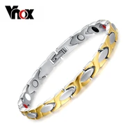 vnox 100 titanium bracelet bangle for women health care magnetic germanium free gift box