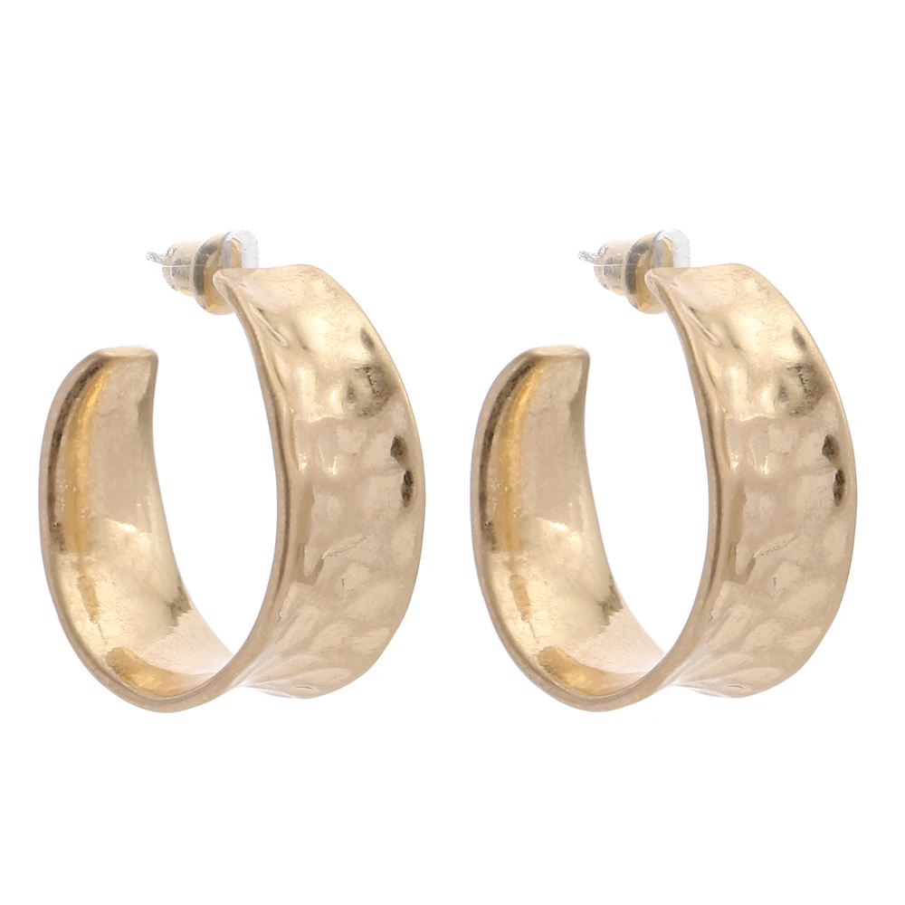 Женские серьги кольца Badu винтажные металлические с образной формы из золотого