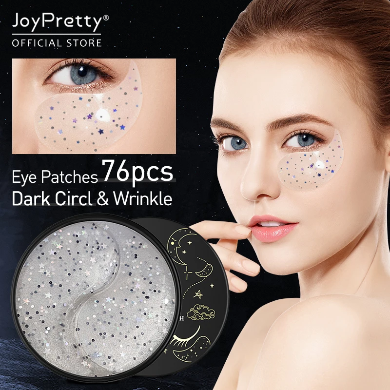 

JoyPretty New Eye Patches Anti Dark Circle 76 PCS Wrinkle Remov Eye Patch Mask Whitening Moisturizing Skin Care Beauty Cosmetics